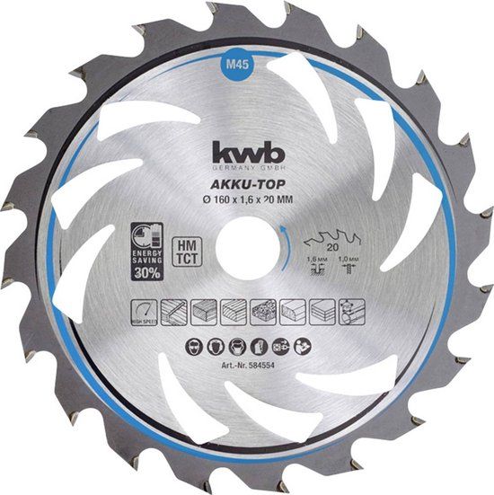 KWB Dun zaagend Cirkelzaagblad - 130mm