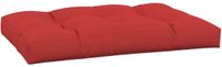 vidaXL Palletkussen 120x80x12 cm stof rood