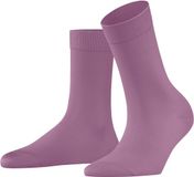 FALKE Cotton Touch eenkleurig katoen sokken dames roze - maat 35-38