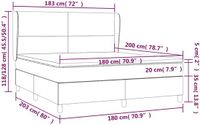 vidaXL Boxspring met matras stof zwart 180x200 cm