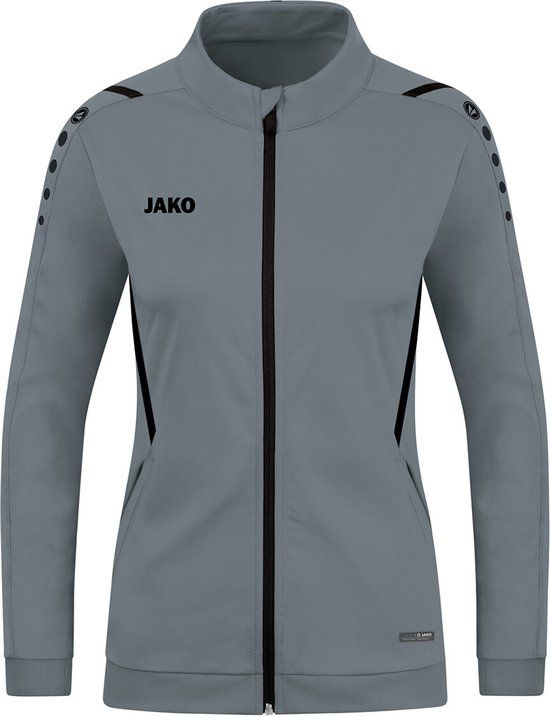 Jako - Challenge - Trainingsjack - Dames - Grijs - Maat 38