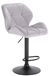 Tabouret de bar gris clair velours réglable et pivotant