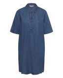 CULTURE Jurk 'CUMaxy Arpa' blauw denim / rood