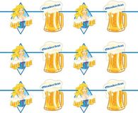 Folat Bv 3x Oktoberfest/bierfeest slingers met blonde dame 10 meter - Feestartikelen versiering