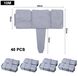 FlexiStone Bordure de pelouse - 40 pièces - 10 mètres - Gris