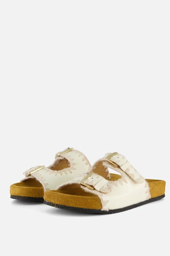 Aqa Slippers beige Textiel - Maat 39