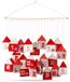 Vilt Adventskalender - Kerstkalender - 70 x 60 cm - XXL - Rouge