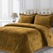 Ensemble de housse de couette en flanelle, surdimensionné, king size, couleur camel, 3 pièces