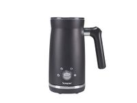 BEPER P101CAF001 Elektrische melkopschuimer, melkopschuimer met deksel, 300 ml, zwart, 4 functies, vermogen 500W