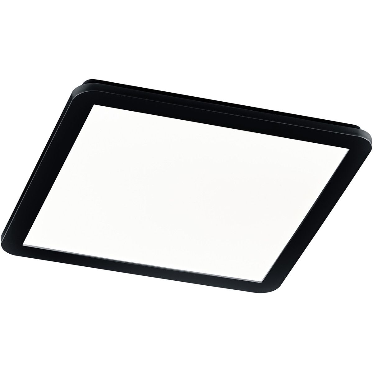 BES LED Trion Camy Plafondlamp - 24W - Vierkant - Zwart - Dimbaar - 3000K - IP44