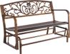 VEVOR Buitenbank, terrasbank, glijbank, 127 cm, metalen frame, rugleuning van gietijzer