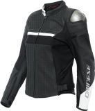 Dainese Rapida Leren Jas Dames Zwart Mat Zwart Mat Wit - Jas