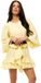 Nikkie Preble Robe Jaune Coton Manches Longues Courte