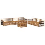 vidaXL - Buiten - bank - set - 8 - st - Naturel - Massief - Acacia - Hout