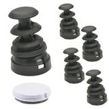 WAGNER QuickClick® Meubelglijders omkeerbaar wolvilt + kunststof I set van 4 verwisselbare glijders voor het insteken in ronde buizen - DUO - Binnen Ø 18 mm/Buiten Ø 22 mm -Made in Germany- 15832300