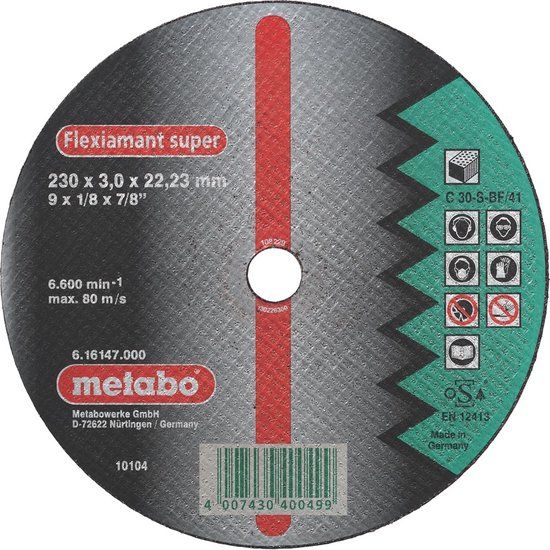 Metabo accessoires Metabo Doorslijpschijf Flexiamant 178x3mm steen C30S