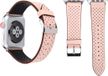 By Qubix - Dot Pattern Leren bandje - Roze - Geschikt voor Apple Watch 38mm / 40mm / 41mm / 42mm