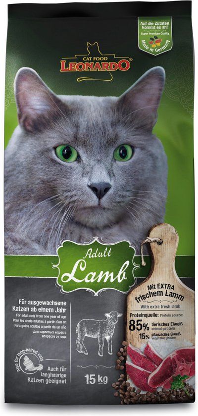 Leonardo Adult - Kattenvoer - Lam 15 kg
