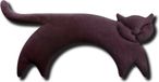 Leschi Coussin chauffant Clara the Cat - Aubergine