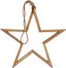 Krist+ Kerstversiering Ster Silhouet Hout Bruin Jute (50 x 7 x 84 cm)
