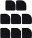 Dailygoods Coussinets antivibratoires - Jeu de 8 pièces - Noir