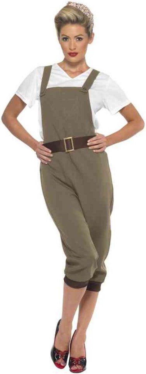 Smiffys Kostuum - WW2 Land Girl Groen - Maat M