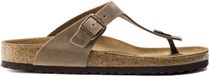 Birkenstock Dames teenslippers gizeh bruin smal 943813