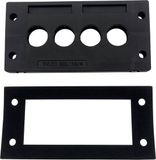 TRU COMPONENTS TC-KDL 16/4 Kabelinvoeringsplaat Klem-Ø (max.) 16 mm PA Zwart 1 stuk(s)