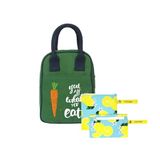 Eco Right Geïsoleerde lunchtas voor dames, lunchtas voor mannen, lunchbox voor kinderen, school, lunchtas, van canvas, herbruikbaar, You Are What You Eat & Life Gives ons Only Lemons, Eén maat