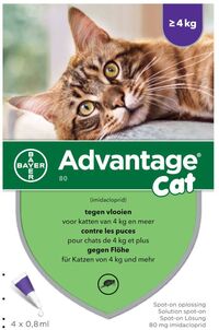 Advantage 80 Spot-On Solution Cat >4kg 4x0.8ml