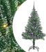 vidaXL Kunstkerstboom Sneeuw Gevlokt met LED Licht Groen en Wit 150 cm
