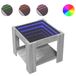 vidaXL Table basse avec LED 53x53x45 cm bois traité gris chêne sonoma