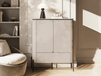 BELLATRE Commode 2 portes 1 tiroir taupe
