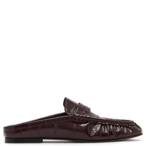Steve Madden Rafe imitatieleren slippers bordeaux