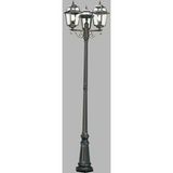Searchlight New Orleans - lantaarnpalen - Ø 55 x 226,6 cm - IP44 - zwart en goud