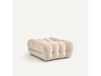 AM.PM Repose-pieds modulable, capitonné, en velours, JUD Beige Ecru