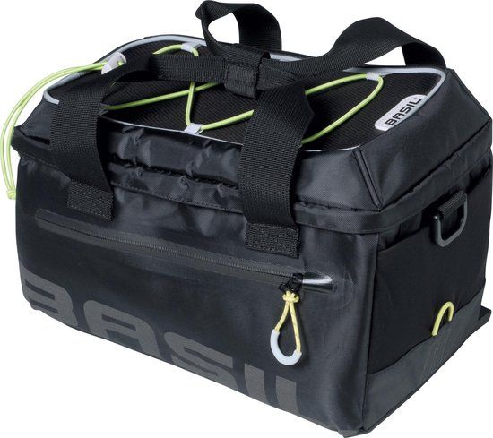 Basil Miles Trunkbag - 7L - Black Lime - Rear Rack Bag