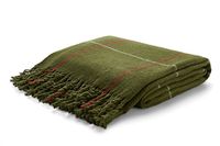 Arus Acryl Highlands Collection Queen Size Tartan Plaid Design Gooi Deken Groen-Olijf, 152 x 203 cm