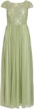 VILA VIULRICANA SS BOATNECK MAXIDRESS/BM/DC/1 Dames Maxi Jurk Swamp Maat 38