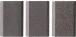kwb 088900 Schuurspons set van 3 stuks afgerond en afgeschuind in korrels medium, fijn en Super Fine