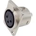 TRU COMPONENTS 1408819 Connecteur XLR, boîtier à bride, contacts droits Nombre de pôles : 3 Argent 1 pièce(s)