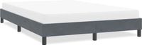 vidaXL Bedframe - 160x210 cm - Fluweel - Donkergrijs