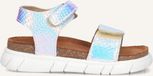 Ton & Ton Meisjes Platte sandalen - Ulla - Metallic - Lakleer - Platte zool - Maat 28