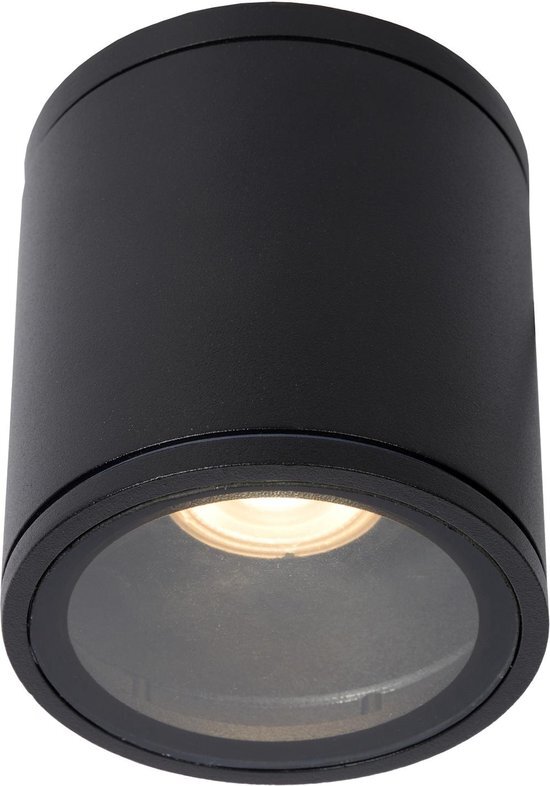 Lucide AVEN - Plafondspot Badkamer - Ã˜ 9 cm - GU10 - IP65 - Zwart