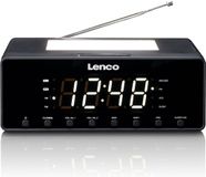 Lenco CR-540BK - Wekkerradio met dimbaar nachtlampje en USB oplaadfunctie - Zwart