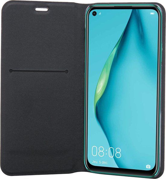 Bigben Connected, Hoesje geschikt voor Huawei P40 Lite - Folio met Standaard & Kaarthouder, Zwart