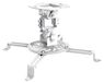 Projector support mural, inclinable, pivotant, 15 cm, 13,5 kg, blanc