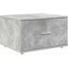 Armoire à tiroirs avec roulettes gris béton 55 x 45 x 31 cm