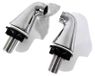 Chromen voetstukken voor badkranen, messing, 74,5 x 57,5 x 50,5 mm