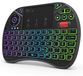 Mini clavier - Sans fil - 2,4 GHz - Touchpad - Smart TV - Noir